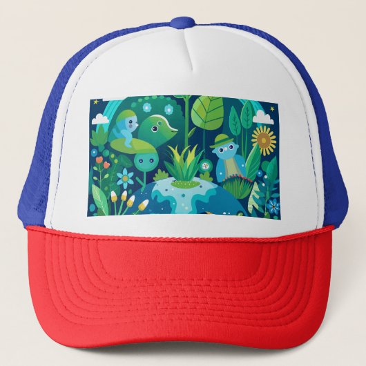 Elegantes Kleeblatt-Design für St. Patrick's Truckerkappe (Vorderseite)