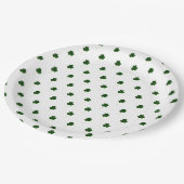Elegantes Kleeblatt-Muster-irischer viel Pappteller (Schrägansicht)