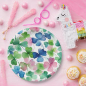 Elegantes Kleeblatt Pappteller (Party)