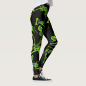 Elegantes Kleeblatt Reben und Schmetterlinge Leggi Leggings (Rechts)