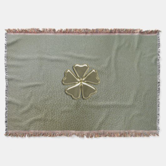 Elegantes Kleeblatt St.Patrick`s Day, Grünleder Decke (Vorderseite)