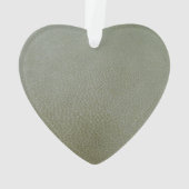 Elegantes Kleeblatt St.Patrick`s Day, Grünleder Ornament (Rückseite)