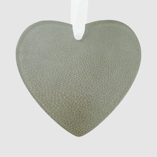 Elegantes Kleeblatt St.Patrick`s Day, Grünleder Ornament (Rückseite)