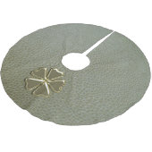 Elegantes Kleeblatt St.Patrick`s Day, Grünleder Polyester Weihnachtsbaumdecke (Schrägansicht)