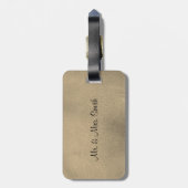 Elegantes Kleeblatt St.Patrick`s Day, Leder Gepäckanhänger (Rückseite vertikal)