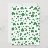 Elegantes Kleeblatt St. Patrick's Day Brautparty Einladung (Rückseite)