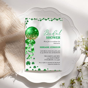 Elegantes Kleeblatt St. Patrick's Day Brautparty Einladung