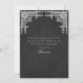 Elegantes Kleid sind Sie meine Brautjungfer Einladung (Rückseite)