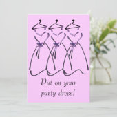 Elegantes Kleidungsdesign mit individualisierbarem Einladung (Stehend Vorderseite)