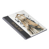 Elegantes kleines schwarzes Kleid (LBD) Beige Reze Notizblock (Rechte Seite)