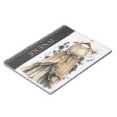 Elegantes kleines schwarzes Kleid (LBD) Beige Reze Notizblock (Linke Seite)