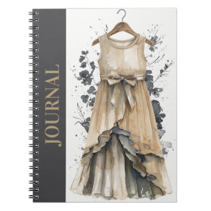 Elegantes kleines schwarzes Kleid (LBD) Beige Reze Notizblock