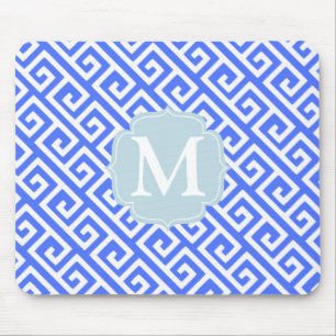 Elegantes Kobalt-Blau-griechisches Mousepad
