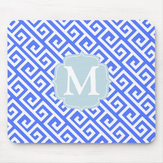 Elegantes Kobalt-Blau-griechisches Mousepad (Vorne)