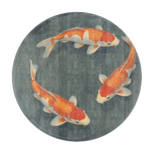 Elegantes Koi-Fischteich-Serenitäts-Design Schneidebrett
