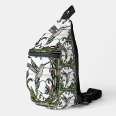 Elegantes Kolibrifensterglas-Kunstdesign Crossbody Bag (Rechte Ecke)