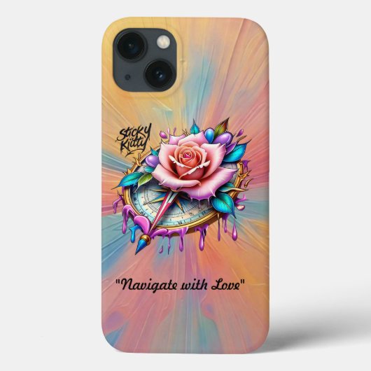 "Elegantes Kompassrosendesign" Case-Mate iPhone Hülle (Rückseite)