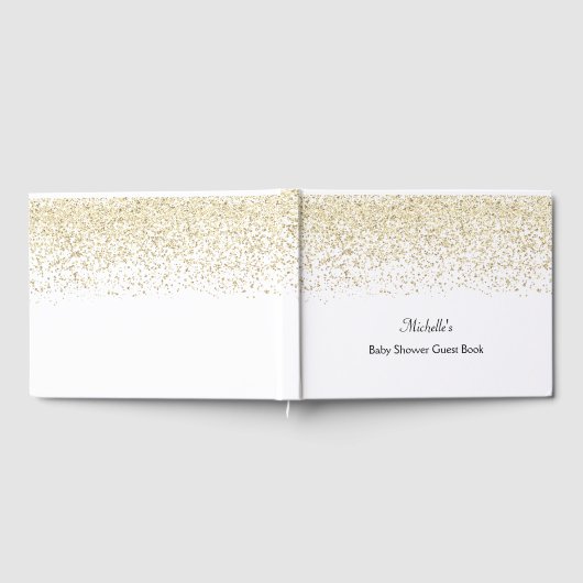 Elegantes Konfetti Babydusche Gästebuch (Voll)