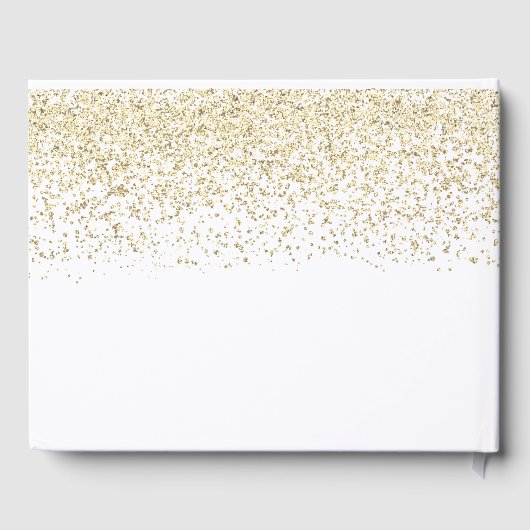 Elegantes Konfetti Babydusche Gästebuch (Rückseite)