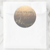 Elegantes Konfetti-Design Runder Aufkleber (Tasche)