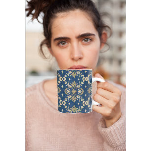 Elegantes königliches Barockmuster Luxus-Vintage-H Kaffeetasse