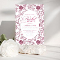 Elegantes königliches Blush-Rosen-Muster-Brautabsc