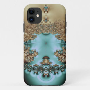 Elegantes königliches Gold und Aqua Case-Mate iPhone Hülle