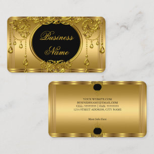 Elegantes königliches Gold und Schwarz Visitenkarte