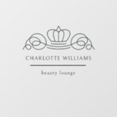 Elegantes, königliches Logo, Elegant, königliches  Fensteraufkleber (Blatt)