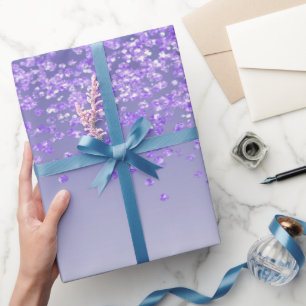 Elegantes königliches violettes Glitter-Ombre-Kask Geschenkpapier