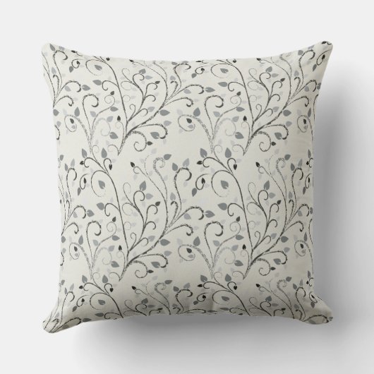 Elegantes Kontrastblatt Kissen (Rückseite)