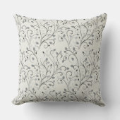 Elegantes Kontrastblatt Kissen (Vorderseite)