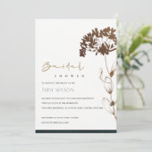 ELEGANTES KOPFKUPPER-BRAUTPARTY DANKESKARTE (Stehend Vorderseite)