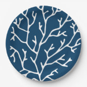 Elegantes Korallenmuster - Ocean Themed - Aquamari Pappteller (Vorderseite)