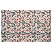 Elegantes Korallenmuster und schwarzes Leaf-Muster Stoff (Fat Quarter (45,7 x 55,9 cm))