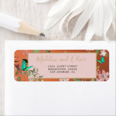 Elegantes Korallenriff Rosa Chinoiserie Hochzeit (Insitu)