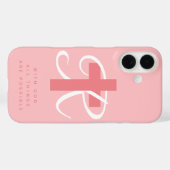 Elegantes Korallenrosa Case-Mate iPhone Hülle (Rückseite (Horizontal))