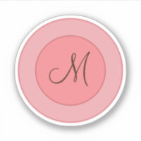 Elegantes Korallenrosa Modernes Monogramm
