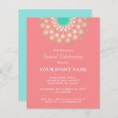 Elegantes Korallenrosa und Gold-Circle-Motiv (Vorne/Hinten)