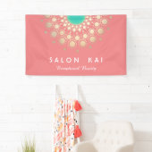 Elegantes Korallenrosa und Gold-Circle-Motiv Banner (Insitu)