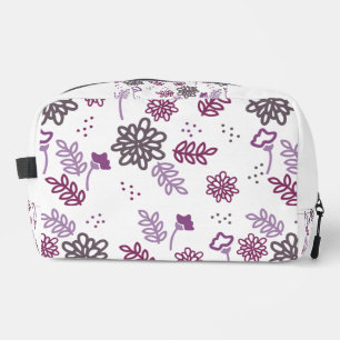 Elegantes Kosmetik-Etui mit lila Blumenmuster Waschbeutel