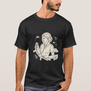 Elegantes Krankenpfleger & Blumen-Skizzen-T-Shirt T-Shirt