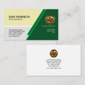 Elegantes kreatives grünes Trapez schiebt Visitenkarte (Vorne/Hinten)