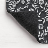 Elegantes Kreidetafel-Blumenmuster Mousepad (Ecke)