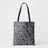 Elegantes Kreidetafel-Blumenmuster Tasche (Vorderseite)