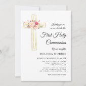 Elegantes Kreuz erste heilige Einladung (Vorderseite)