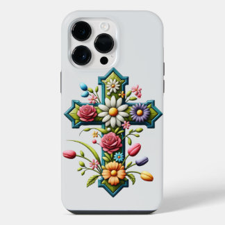 Elegantes Kreuz-Handyhülle – Ein Symbol des Glaube iPhone 14 Pro Max Hülle