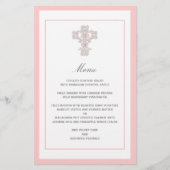 Elegantes Kreuz in rosa Menüseite (Vorderseite)