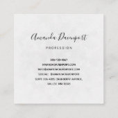 Elegantes Kreuz mit rosa Blume Quadratische Visitenkarte (Rückseite)