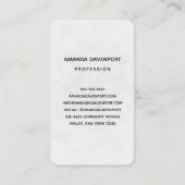 Elegantes Kreuz mit rosa Blume Visitenkarte (Rückseite)